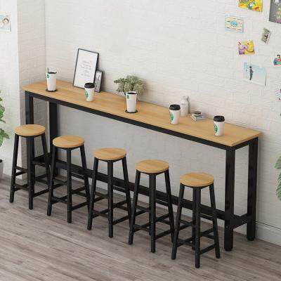 吃饭长桌子甜品奶l茶店咖啡厅桌椅组合欧式小酒吧休闲吧长条几案