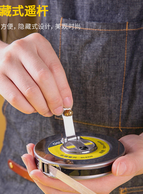 得力铁壳盒式长尺 10m20m30m50m钢带铁盒钢卷尺 DL9250 9210 9230