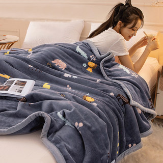 珊瑚绒毛毯被子床单午睡毯子学生宿舍双人法兰绒加厚空调冬季铺垫