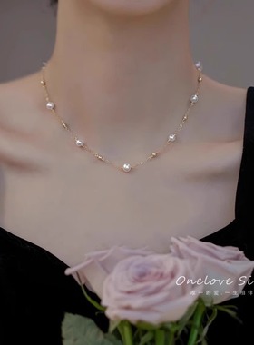 满天星仿珍珠项链女2025新爆款