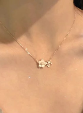 樱花项链女2025年夏季新款吊坠