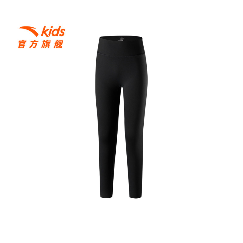 安踏女童打底裤儿童瑜伽裤2026夏季新款女孩弹力紧身裤子运动裤