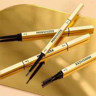 MINSHZEE茗希芝小金条三角眉笔防水汗持久防晕染细头双头