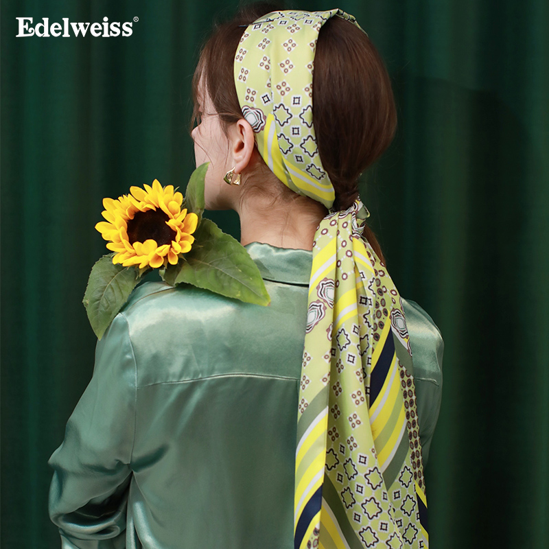 Edelweiss丝巾飘带夏季薄款波点