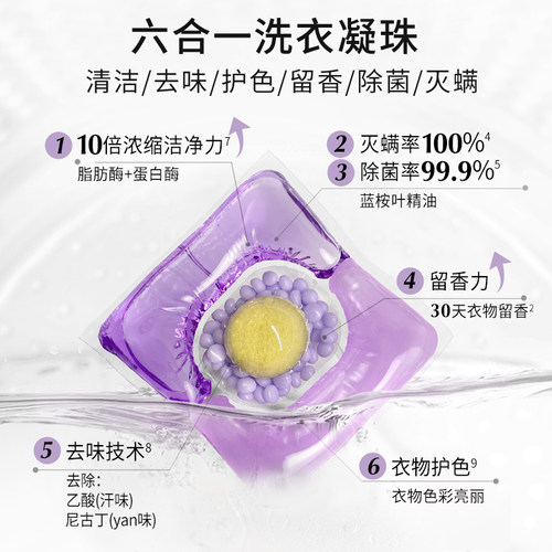 【「祖」个宠粉局】绽家蓝桉叶精油香氛四腔洗衣凝珠除菌持久留香