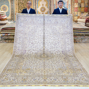 天匠180x270cm手工真丝波斯地毯进口手工编织地毯卧室土耳其丝毯