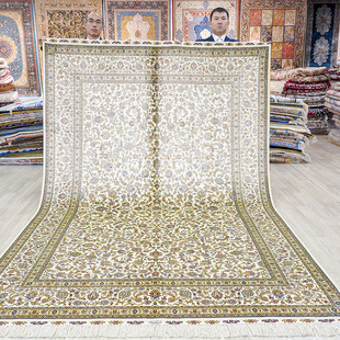 天匠200x300cm手工真丝波斯地毯沙发茶几垫床边毯卧室满铺地毯