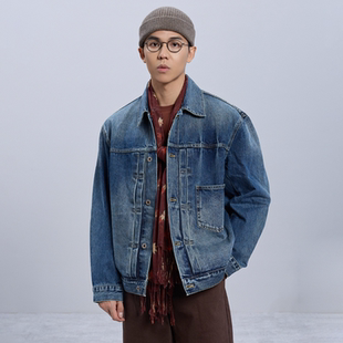 Type1水洗牛仔夹克|13.5oz日本冈山宽幅手工靛蓝染秋冬外套男百搭