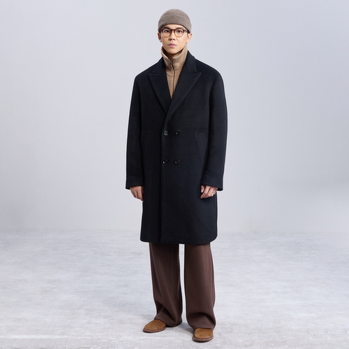真丝羊绒大衣｜TrigCo780g轻奢枪驳领大衣男微廓形中长款羊毛高级