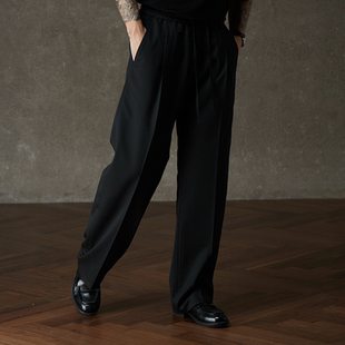 男宽松廓形水洗 高级感中高腰休闲长裤 店铺爆款 2色羊毛堆堆西裤