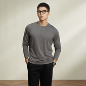 3色纯羊毛长袖 T恤｜澳洲15.5微米美丽奴亲肤高级百搭毛衣男抑菌