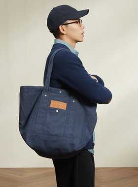 2色水洗帆布包｜16oz日本产面料大容量多口袋托特包通勤百搭男女