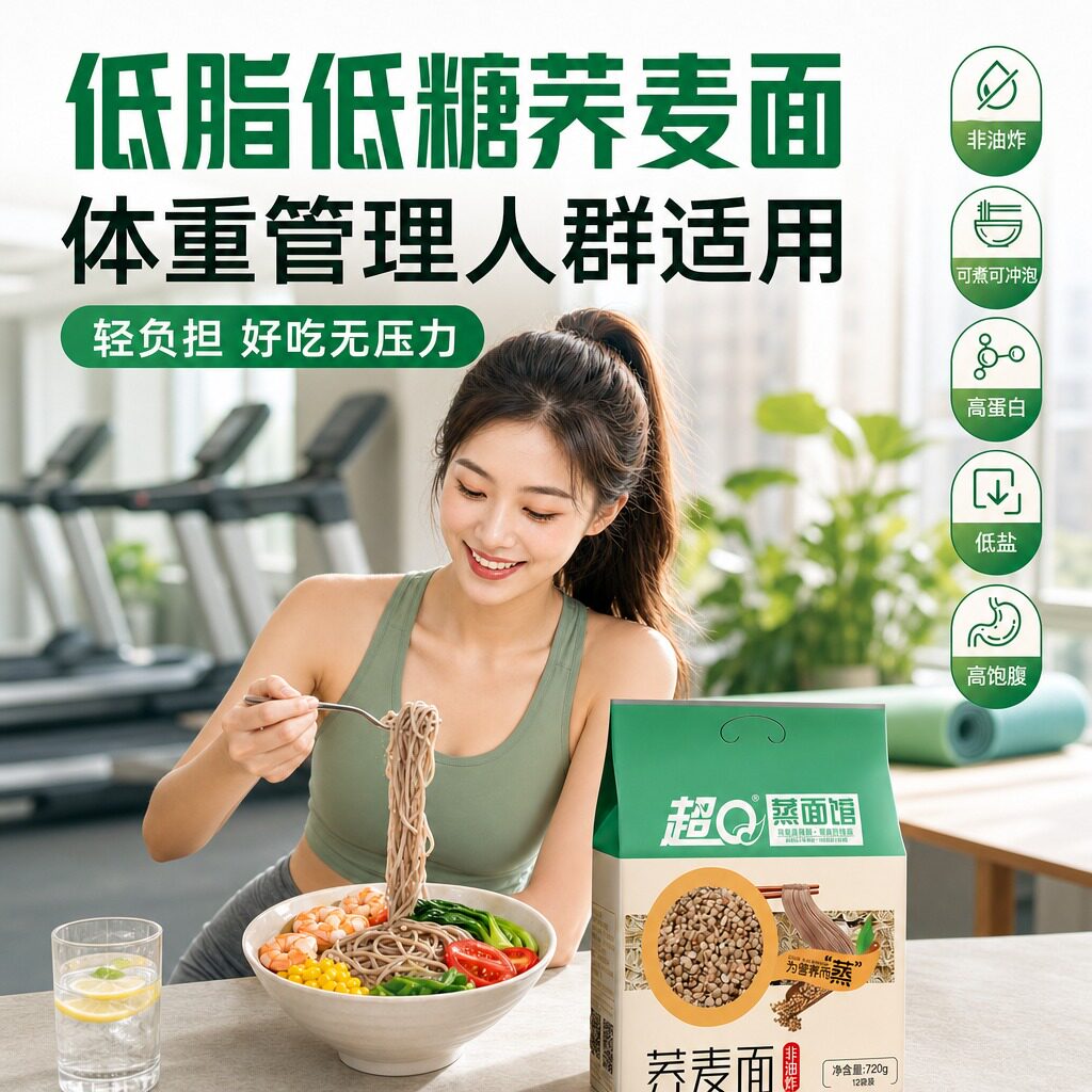 超Q非油炸荞麦面饼低热量速食