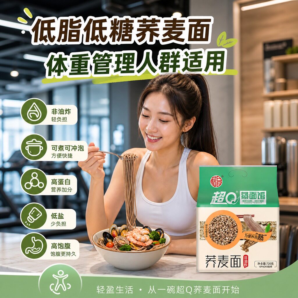 超Q非油炸荞麦面饼低热量速食