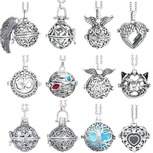 Music Chime Mexico Angel Ball Caller Locket Necklace Antique