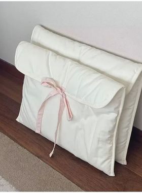 Pink Bow Computer Bag Korean Ins Tablet Storage Cute Embroid