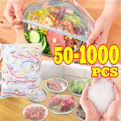 Reusable Disposable Food Cover Plastic Wrap Durable Elastic