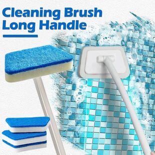 Bathroom Sponge Cleaning Brush Multi-Functional Tool Long Ha