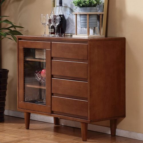 北欧实木餐边柜储物柜现代简约日式餐厅实木收纳碗碟柜