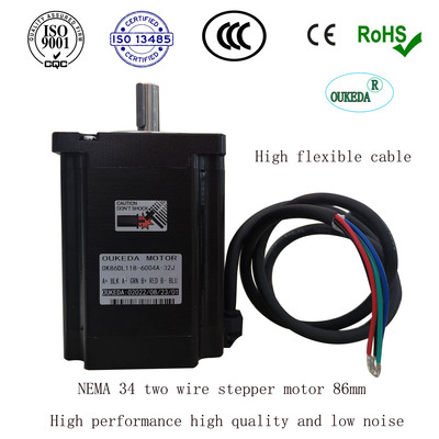 OK86DL118-604A-32J NEMA34 Stepper motor 86mm 1.8deg 8.5Nm 6A