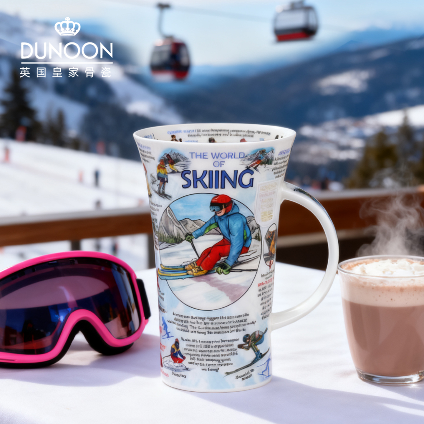 英国DUNOON丹侬创意手绘骨瓷马克杯男生大容量茶杯水杯生日礼物