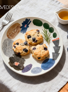 芬兰Alive北欧风小清新陶瓷盘子家用高颜值餐具菜盘深盘甜品盘