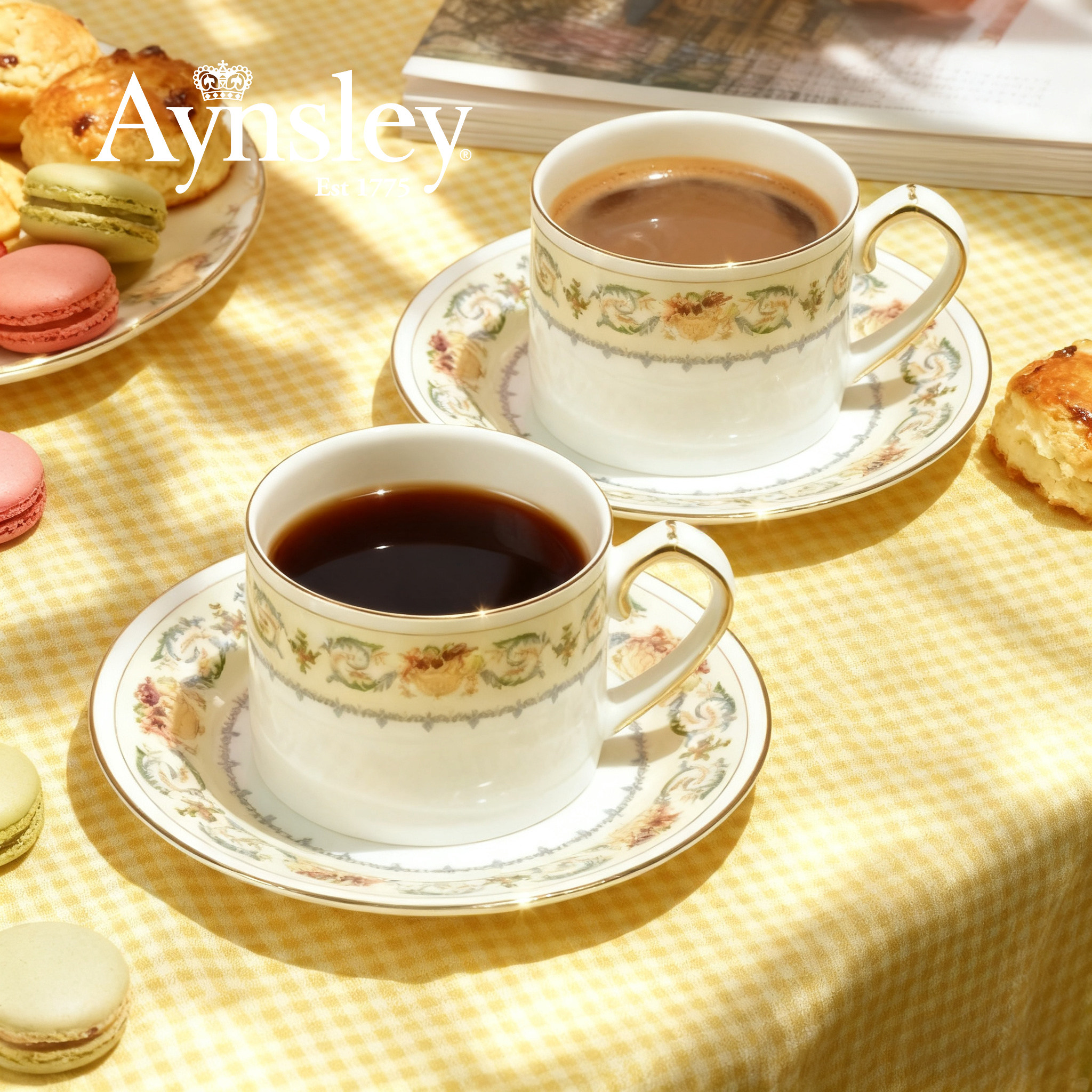 英国Aynsley安斯丽盛宴英式骨瓷餐具下午茶茶具茶杯碗盘杯碟套装,餐饮具,茶杯,淘宝优惠券,粉丝福利购,淘宝优惠卷