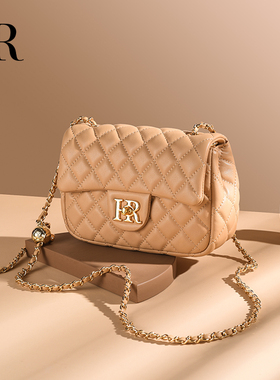 HR赫莲娜包包2025新款轻奢小方包高级感女士单肩斜挎包时尚链条包