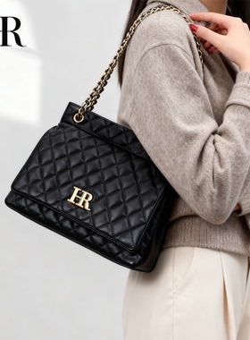 hr赫莲娜2026礼物包女新款单肩包手提包通勤大容量托特包女士真皮