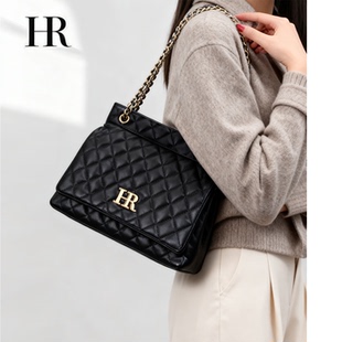 hr赫莲娜2026礼物包女新款单肩包手提包通勤大容量托特包女士真皮