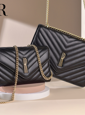 2026hr赫莲娜女包真皮新款女士斜挎单肩包高级质感时尚链条包礼物