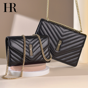 2026hr赫莲娜女包真皮新款女士斜挎单肩包高级质感时尚链条包礼物