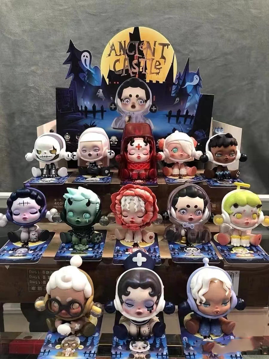 【正品】sp1代密林古堡盲盒泡泡玛特skullpanda血色玫瑰爵士确认