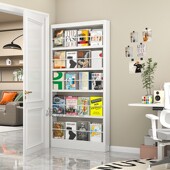 门后置物架夹缝壁柜超薄置物架收纳窄柜书架钢制浴室多功能展示架