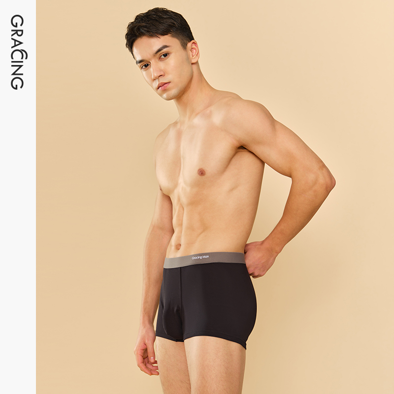 Gracing/歌瑞森男士内裤3.0兰精莫代尔平角中腰裤3条装,女士内衣/男士内衣/家居服,男平角内裤,淘宝优惠券,粉丝福利购,淘宝优惠卷