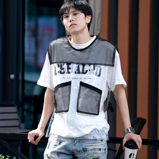 透明防水围裙高级感理发店专用美发师焗油烫染剪发技师防油工作服