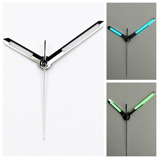 手表配件表针适合装NH35NH36机芯指针绿夜光冰蓝光银色指针NH34