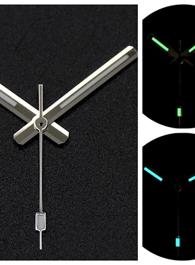 手表配件强绿夜光表针银色针适合NH35NH36机芯指针冰蓝光NH34机芯