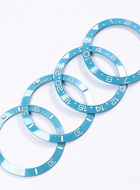 新款冰蓝陶瓷表圈38mm代用劳力士GMT水鬼SEA天蓝色手表表圈口配件