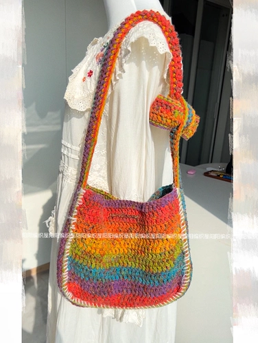 Плетеный набор материалов ручной работы, крючок для вязания, сумка на одно плечо, барсетка, связать своими руками, подарок на день рождения