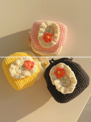 阳阳编织屋diy手工编织彩色口金零钱卡包毛线钩针材料包成品礼物