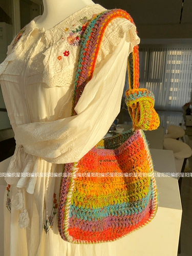 Плетеный набор материалов ручной работы, крючок для вязания, сумка на одно плечо, барсетка, связать своими руками, подарок на день рождения