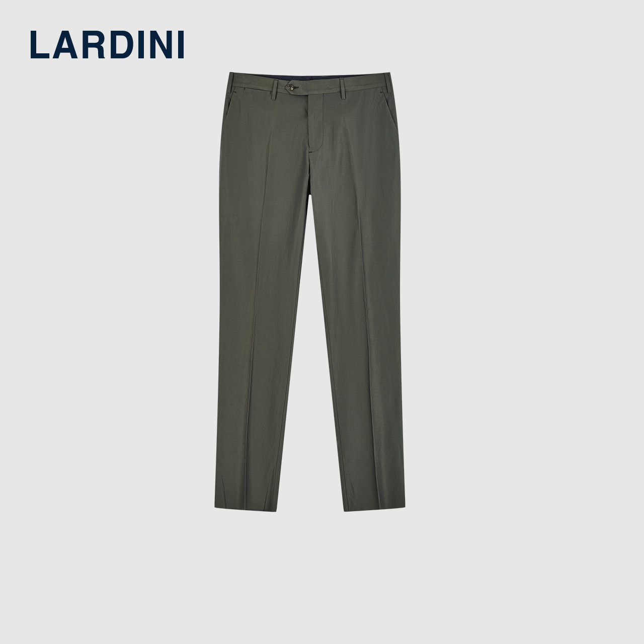 LARDINI意大利进口长绒棉中腰休闲裤男春夏款薄水洗直筒便裤