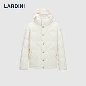 LARDINI意大利进口灯芯绒连帽加厚羽绒服男冬保暖休闲连帽外套
