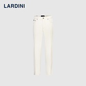 LARDINI意大利进口纯棉休闲牛仔裤 子休闲长裤 纯白色时尚 百搭裤