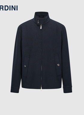 LARDINI意大利进口Loro Piana面料纯羊毛立领毛呢秋冬夹克外套