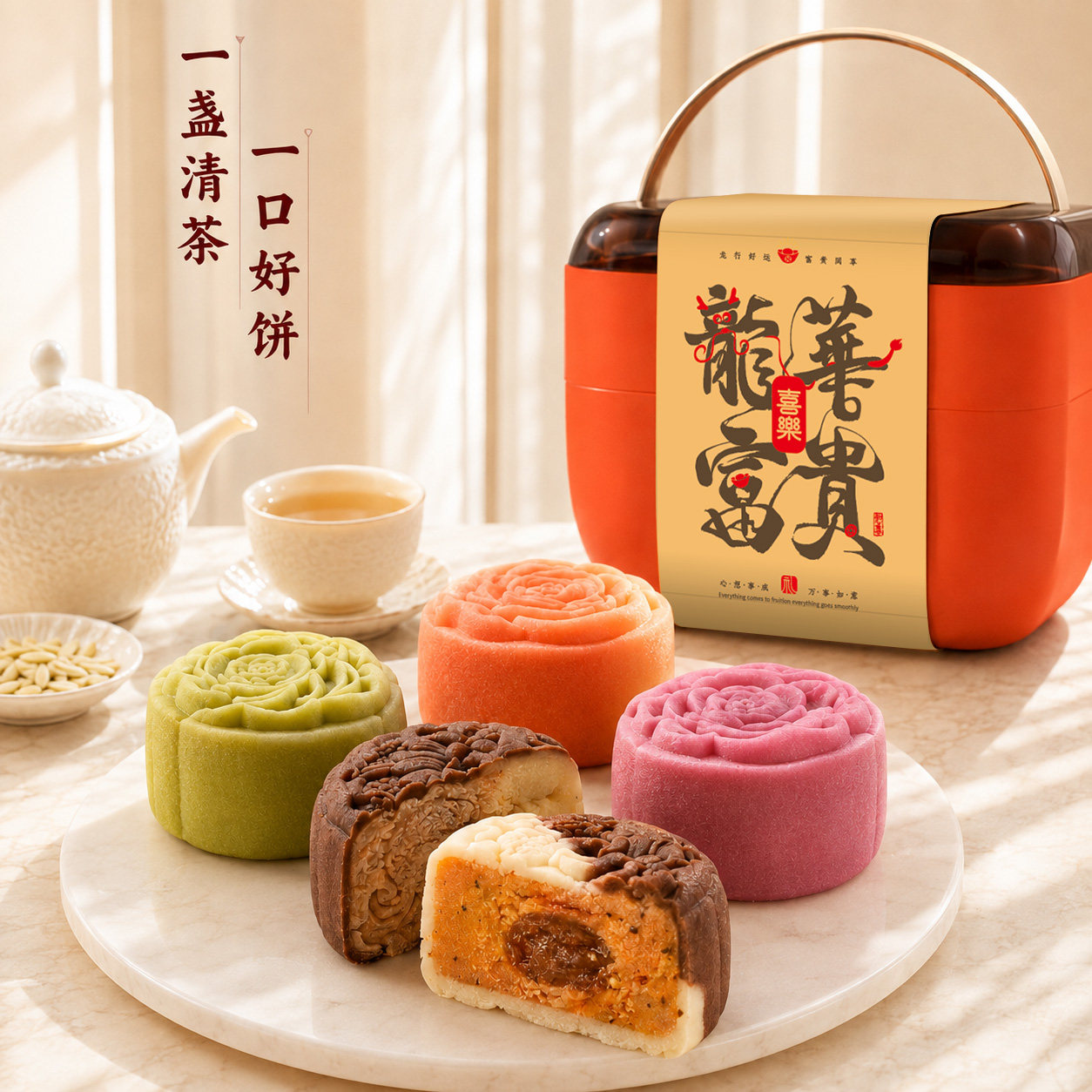 燕窝流心饼礼盒中秋送礼图片
