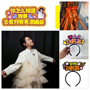 刘若英飞行日演唱会应援发箍发光手举灯牌明星周边荧光棒头饰定制