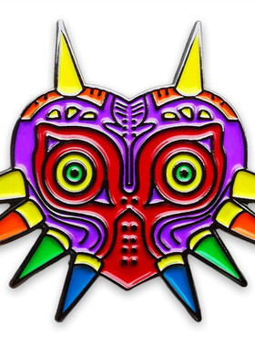 Zelda塞尔达传说胸针王国之泪魔吉拉面具别针合金烤漆珐琅徽章