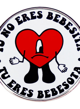 Bad Bunny坏痞兔胸针嘻哈饶舌歌手别针胸章金属合金徽章配饰